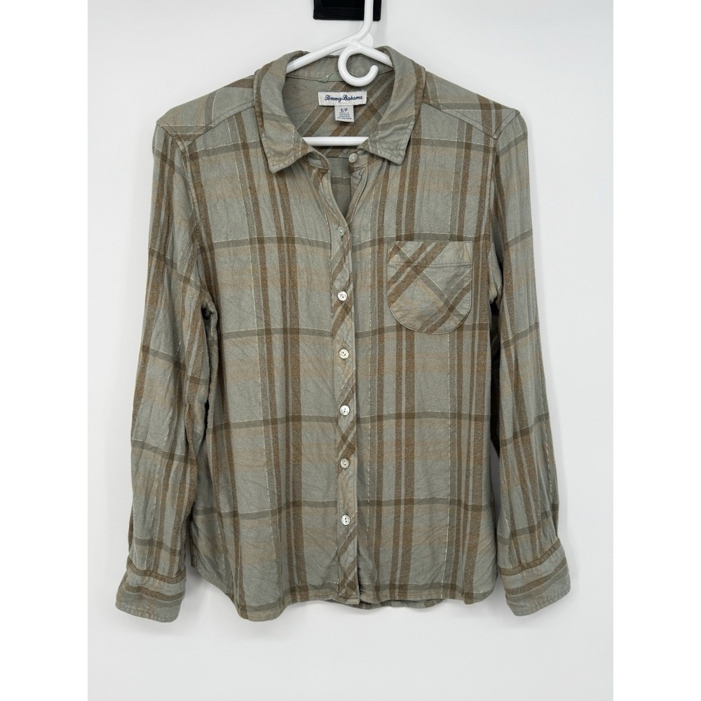 Tommy Bahama Womens Button Down Flannel S/P